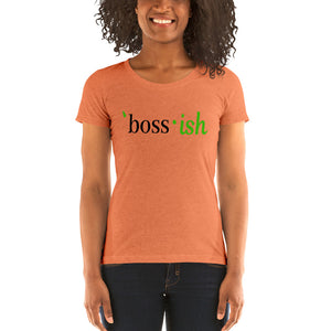 Boss-ish Ladies' t-shirt - Green Detail