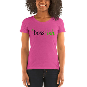 Boss-ish Ladies' t-shirt - Green Detail