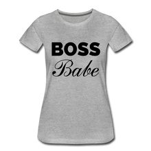 Load image into Gallery viewer, Boss Babe Ladies’ T-Shirt - heather gray