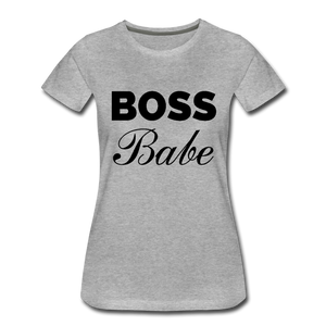 Boss Babe Ladies’ T-Shirt - heather gray