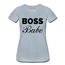 Load image into Gallery viewer, Boss Babe Ladies’ T-Shirt - heather ice blue