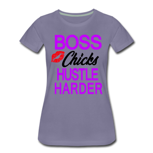 Boss Chicks Hustle Ladies' T-shirt - washed violet