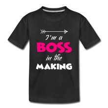 Load image into Gallery viewer, Boss in the Making Girls&#39; T-Shirt - black