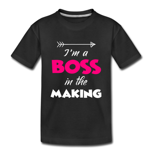 Boss in the Making Girls' T-Shirt - black