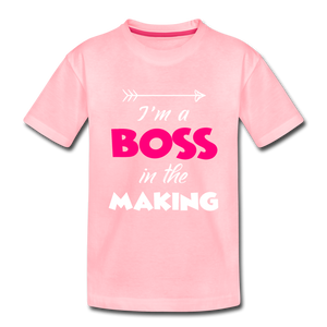 Boss in the Making Girls' T-Shirt - pink