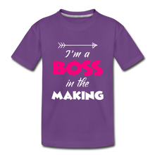 Load image into Gallery viewer, Boss in the Making Girls&#39; T-Shirt - purple