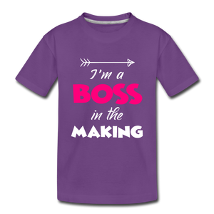 Boss in the Making Girls' T-Shirt - purple