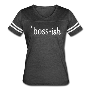 Boss-ish Ladies T-shirt - vintage smoke/white