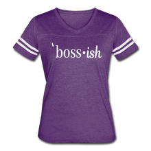 Load image into Gallery viewer, Boss-ish Ladies T-shirt - vintage purple/white