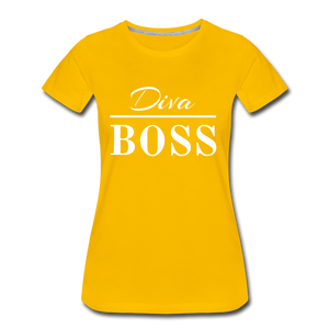 Diva Boss Ladies' T-shirt - sun yellow