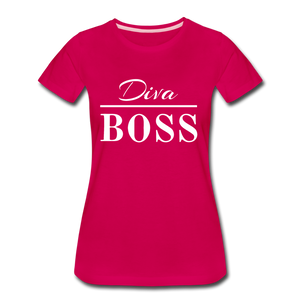 Diva Boss Ladies' T-shirt - dark pink