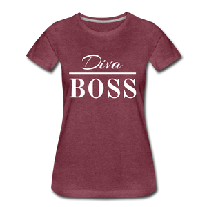 Diva Boss Ladies' T-shirt - heather burgundy