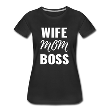 Load image into Gallery viewer, Wife Mom Boss Tee - black