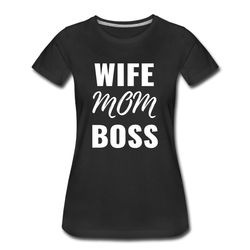 Wife Mom Boss Tee - black