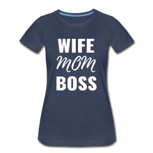 Load image into Gallery viewer, Wife Mom Boss Tee - navy