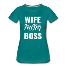 Load image into Gallery viewer, Wife Mom Boss Tee - teal