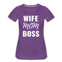 Load image into Gallery viewer, Wife Mom Boss Tee - purple