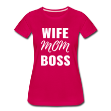 Load image into Gallery viewer, Wife Mom Boss Tee - dark pink