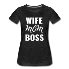 Load image into Gallery viewer, Wife Mom Boss Tee - charcoal gray