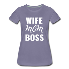 Load image into Gallery viewer, Wife Mom Boss Tee - washed violet