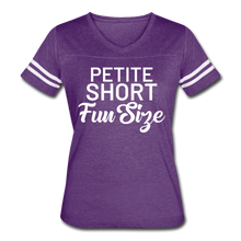 Load image into Gallery viewer, Short Petite Fun Size Ladies&#39; T-shirt - vintage purple/white