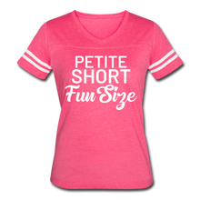 Load image into Gallery viewer, Short Petite Fun Size Ladies&#39; T-shirt - vintage pink/white