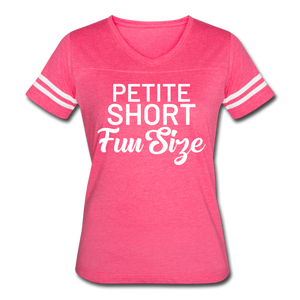 Short Petite Fun Size Ladies' T-shirt - vintage pink/white